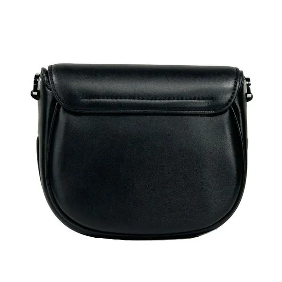 NEW W/ DUSTABG Marc Jacobs The Covered J Marc Saddle Bag Crossbody Black Leather - Picture 5 of 9